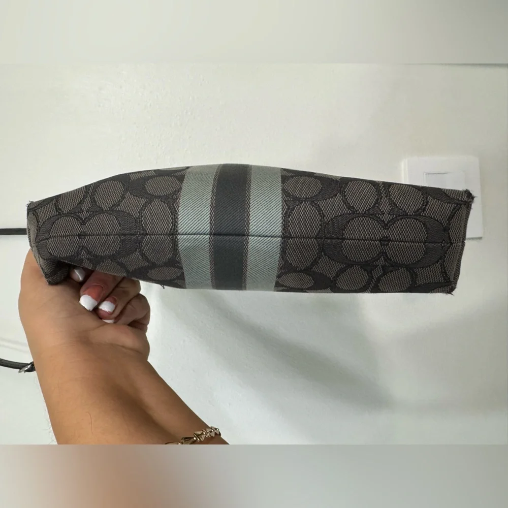 Coach Black and Gray Signature fair Messenger Bag